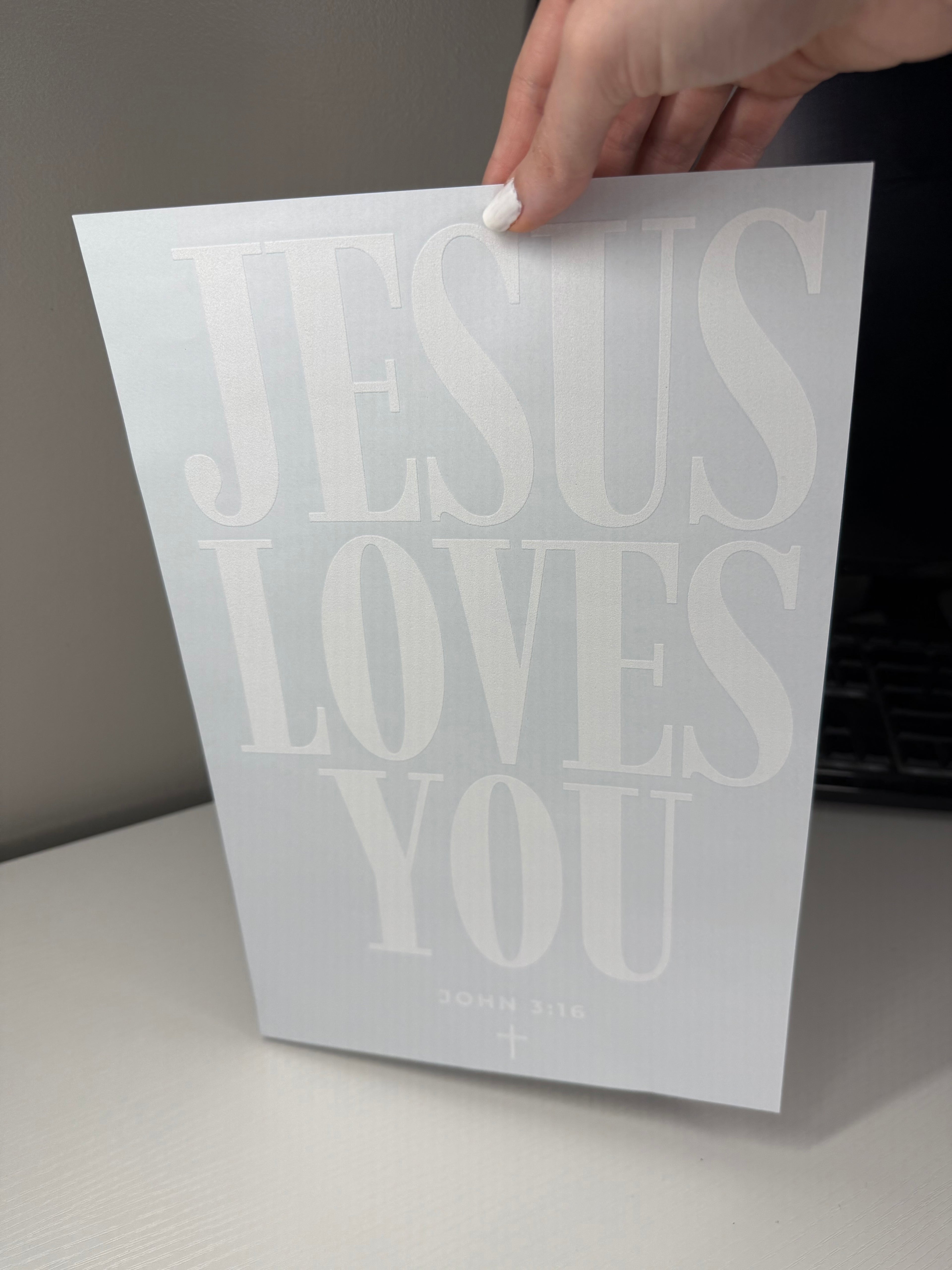 Jesus loves you transfer