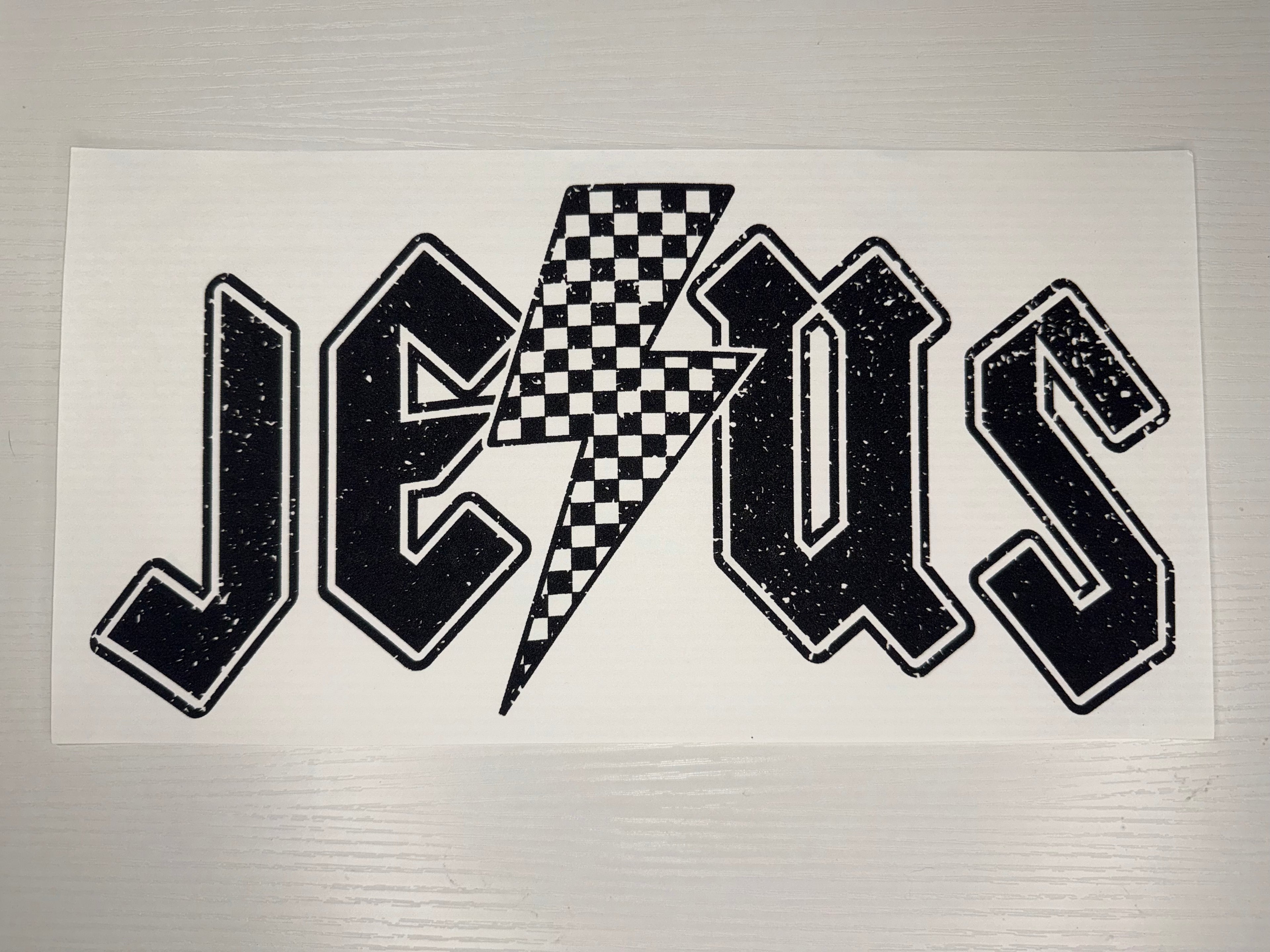 Checkered Jesus Screen Print