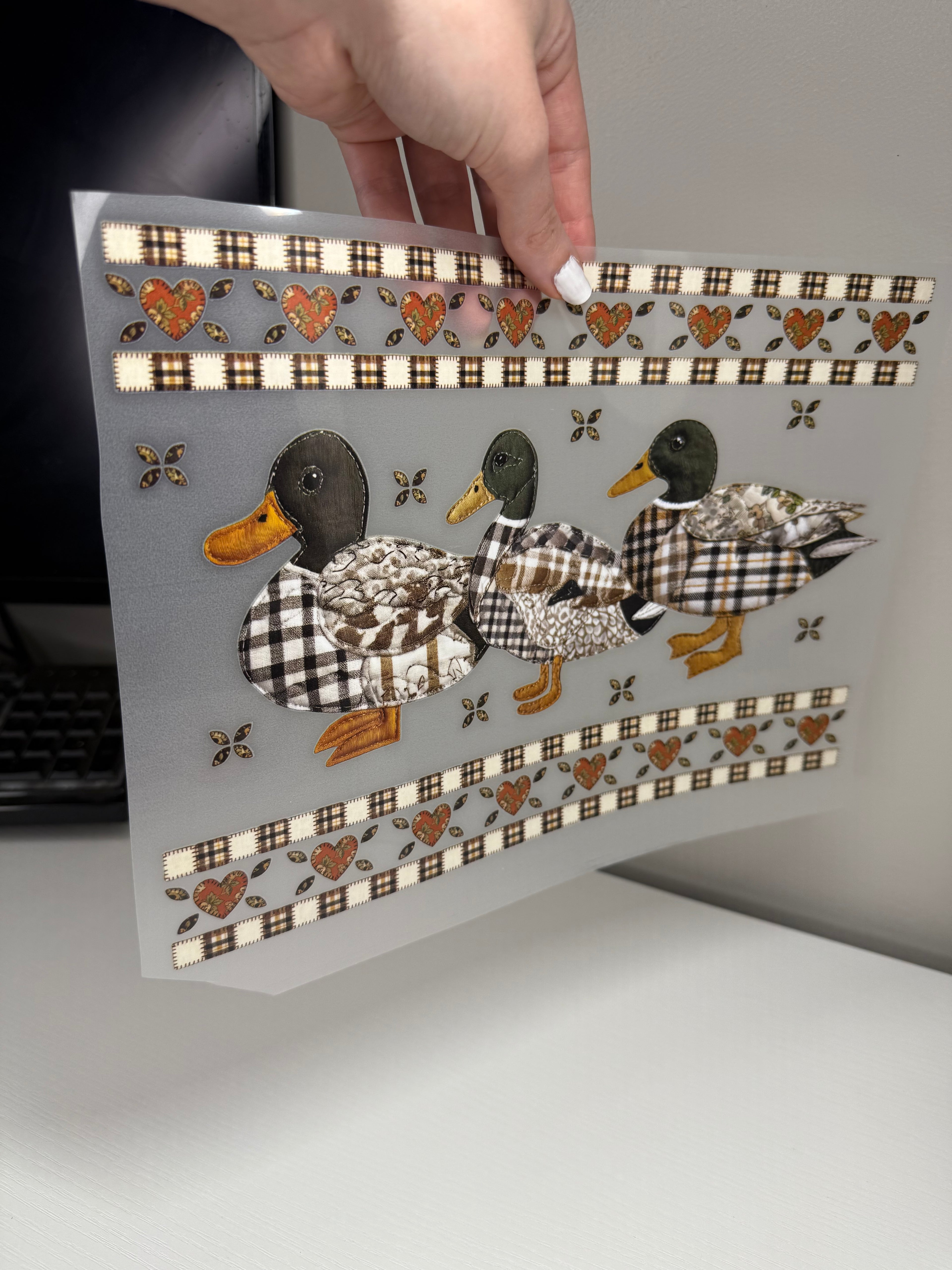 Vintage duck transfer
