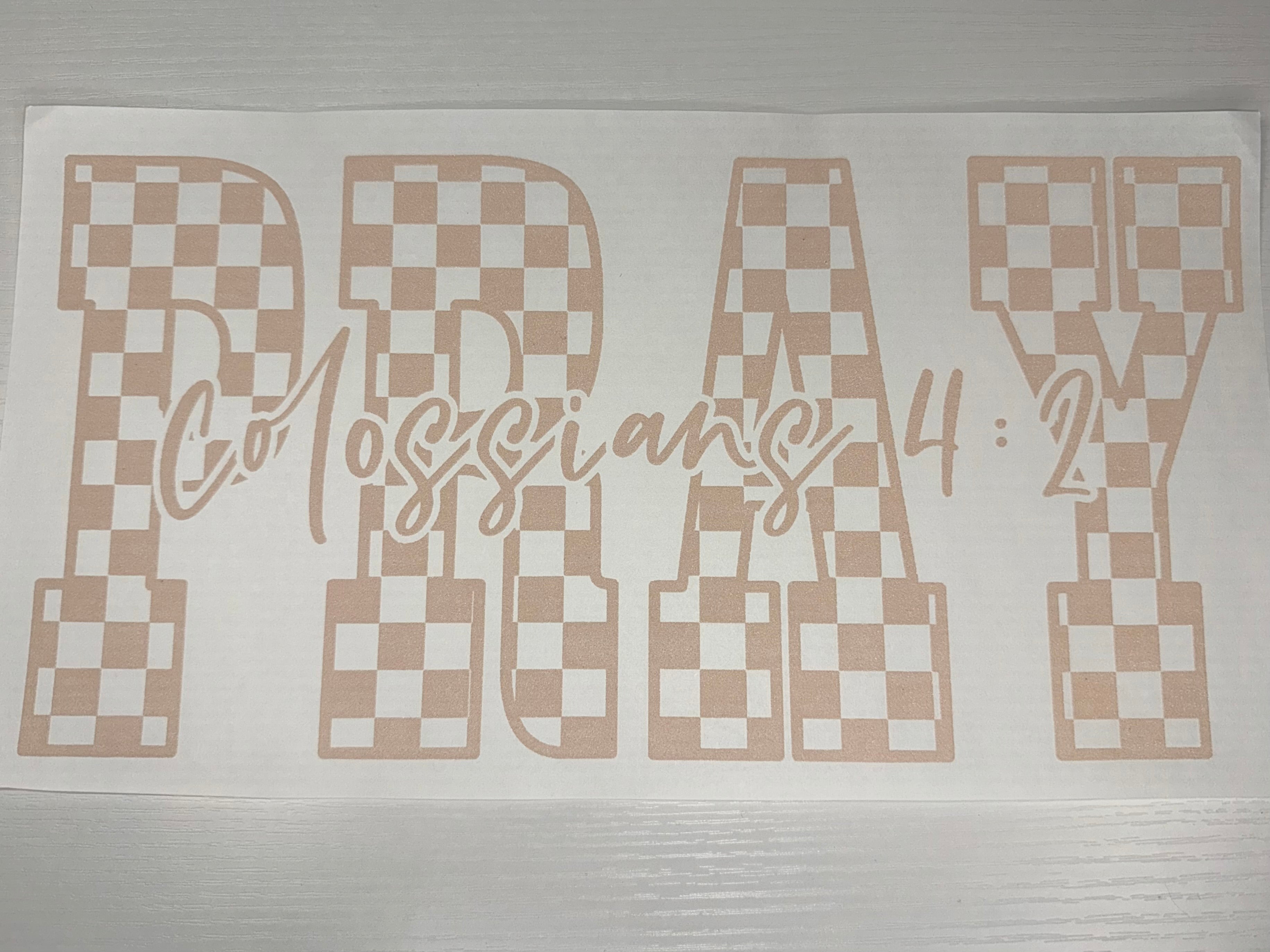 Checkered Pray Transfer