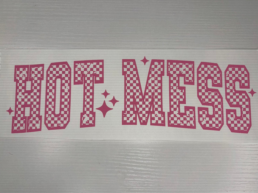 Checkered Hot Mess Transfer