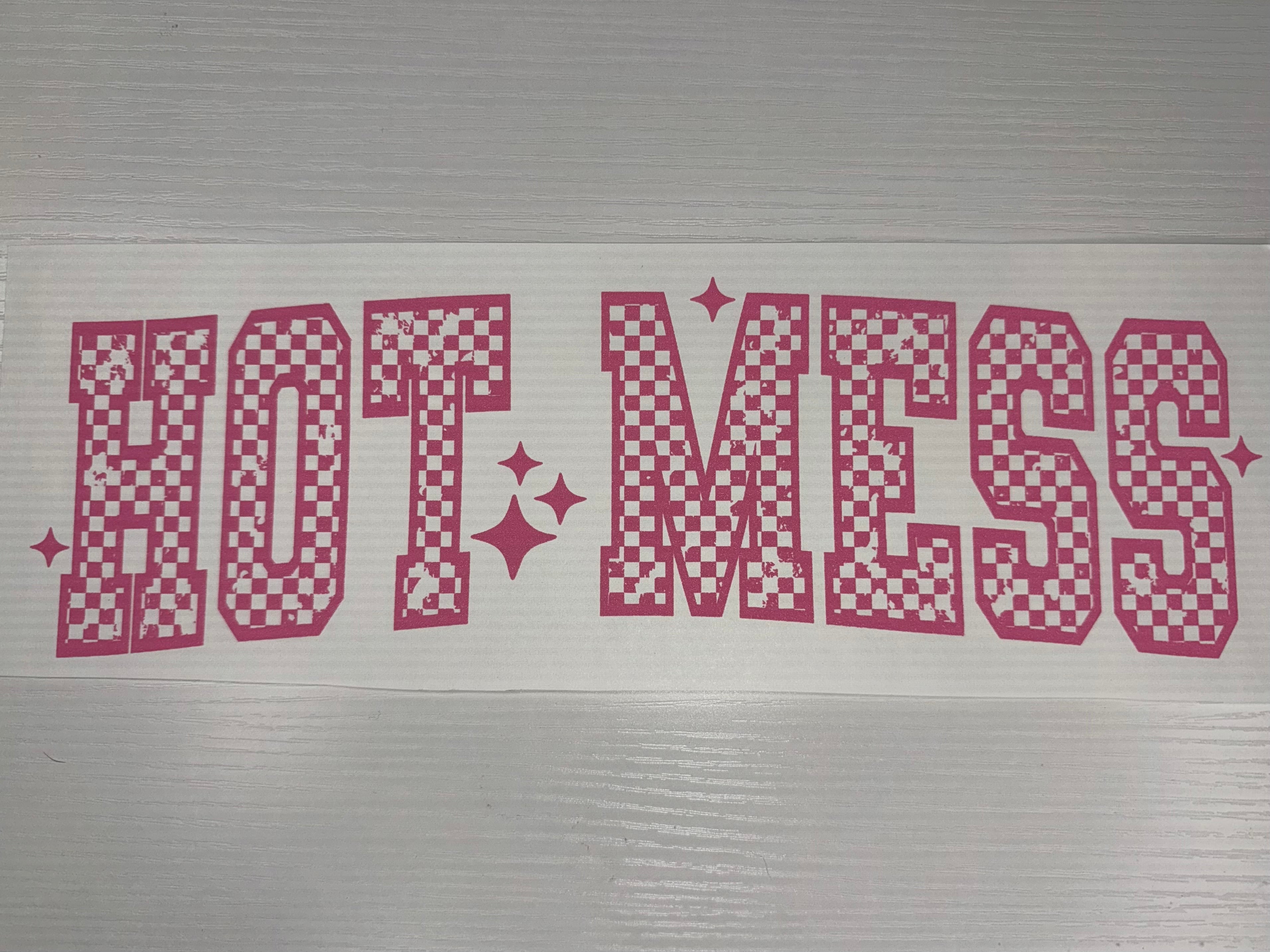 Checkered Hot Mess Transfer