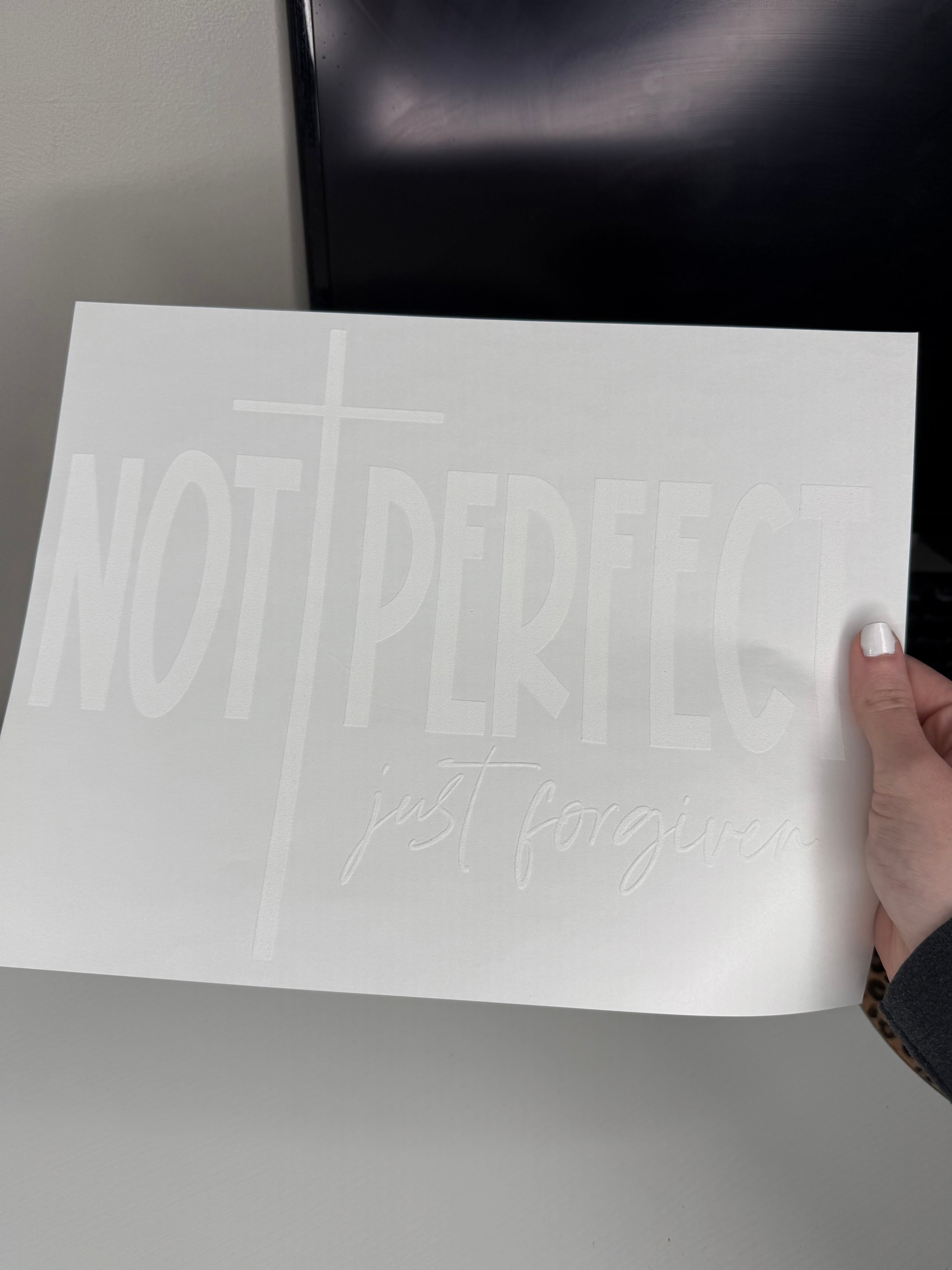 Not Perfect Puff Print Transfer