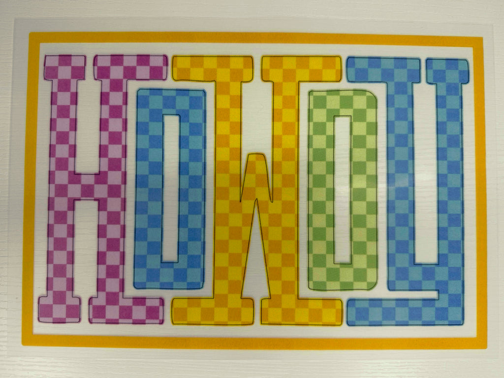 Checkered howdy transfer