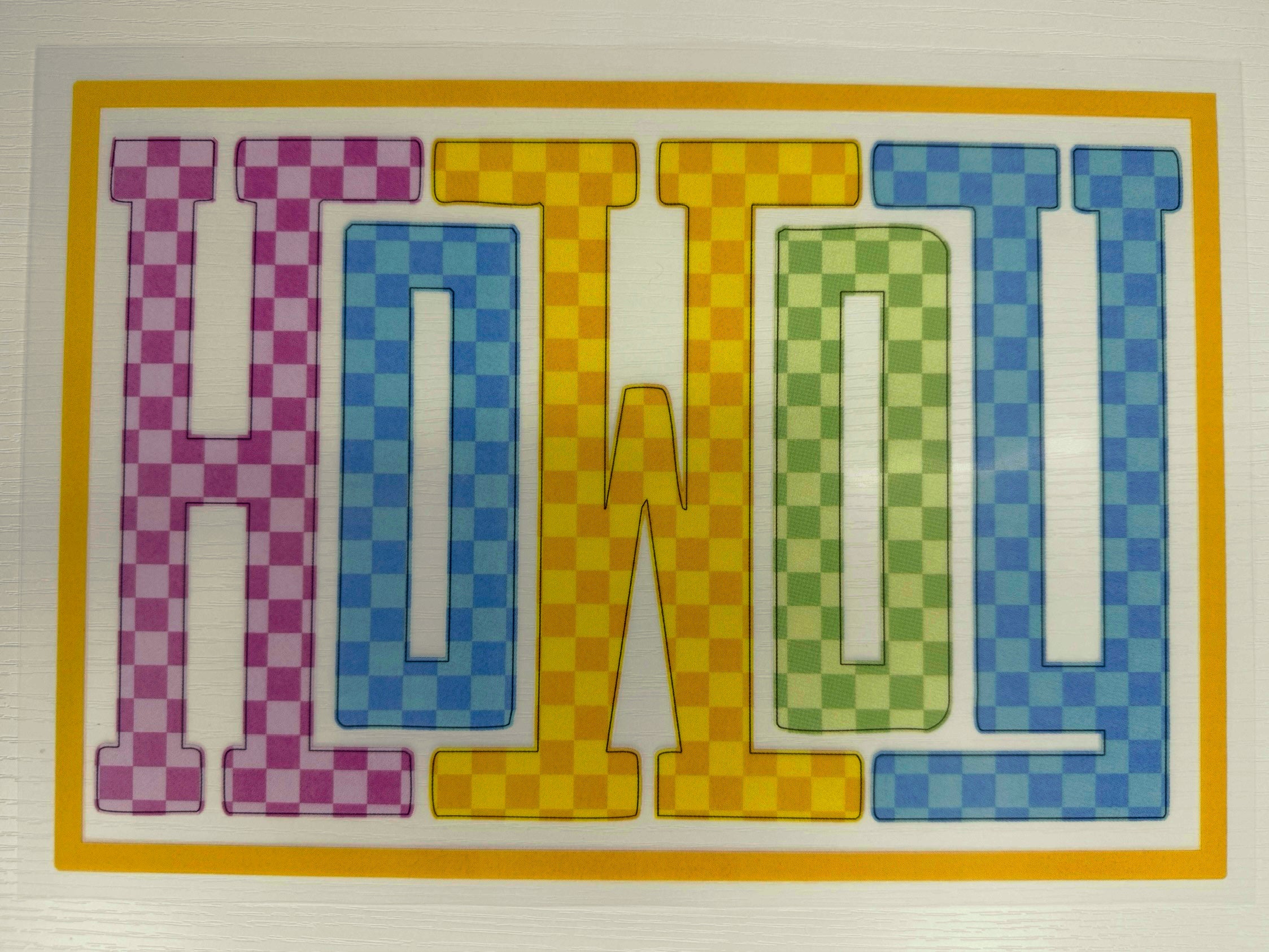 Checkered howdy transfer