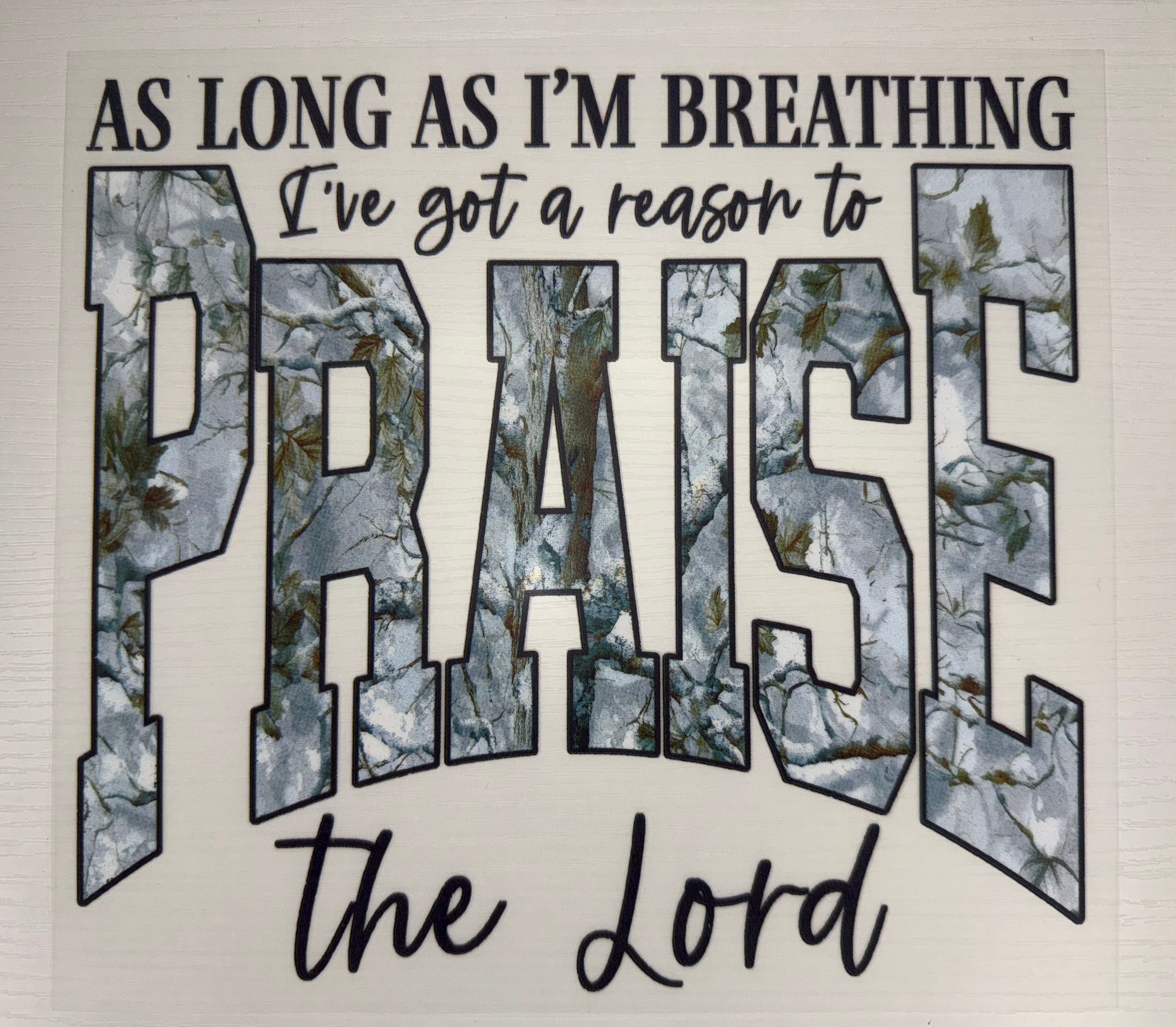 As long as i’m breathing transfer (black)