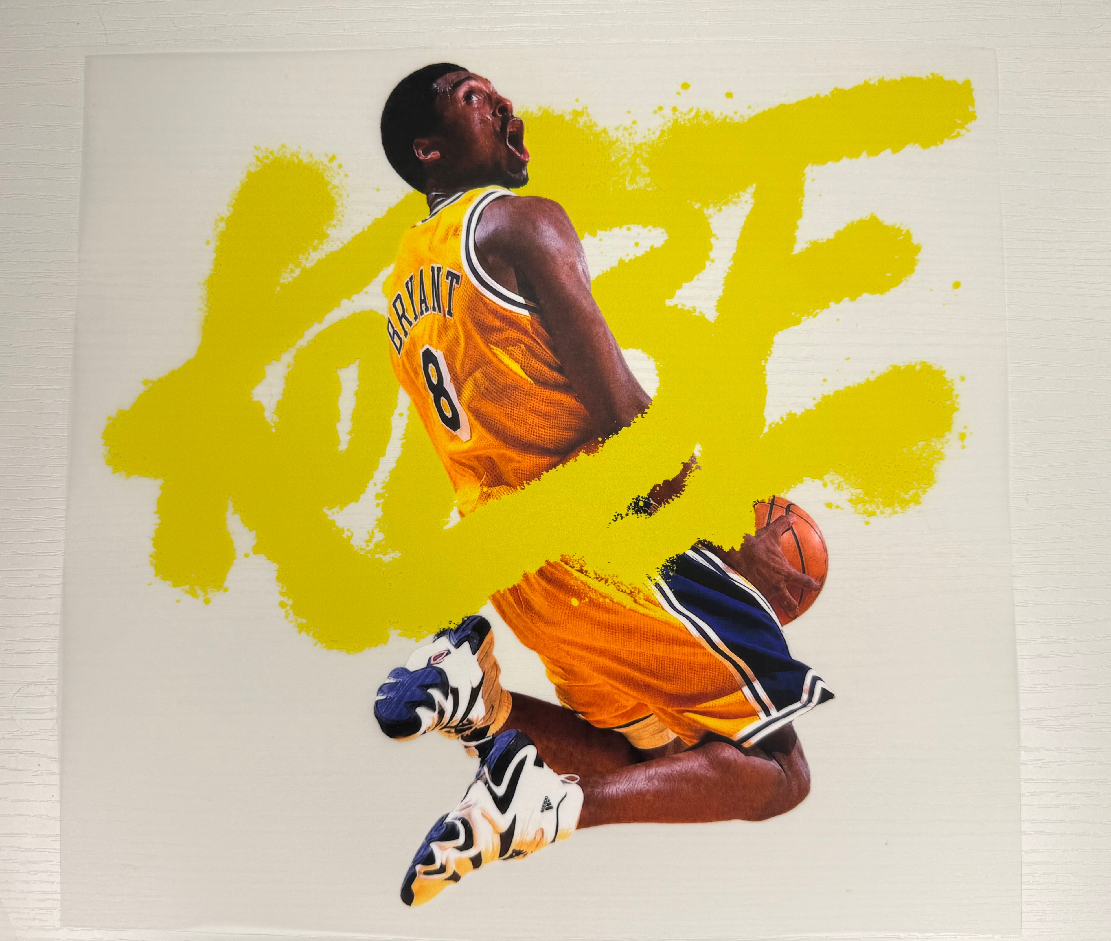 Spray paint basketball transfer