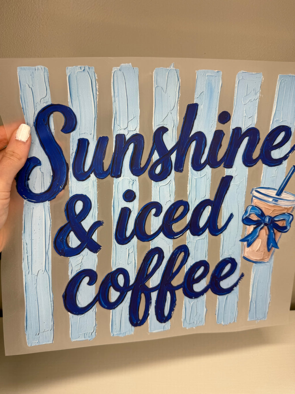 Sunshine & iced coffee transfer