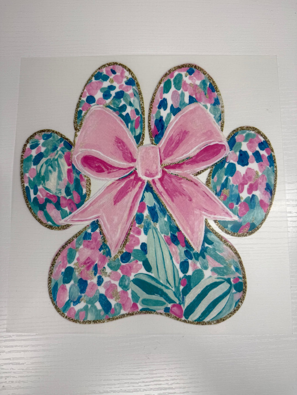 Waterbrush Paw Print Transfer