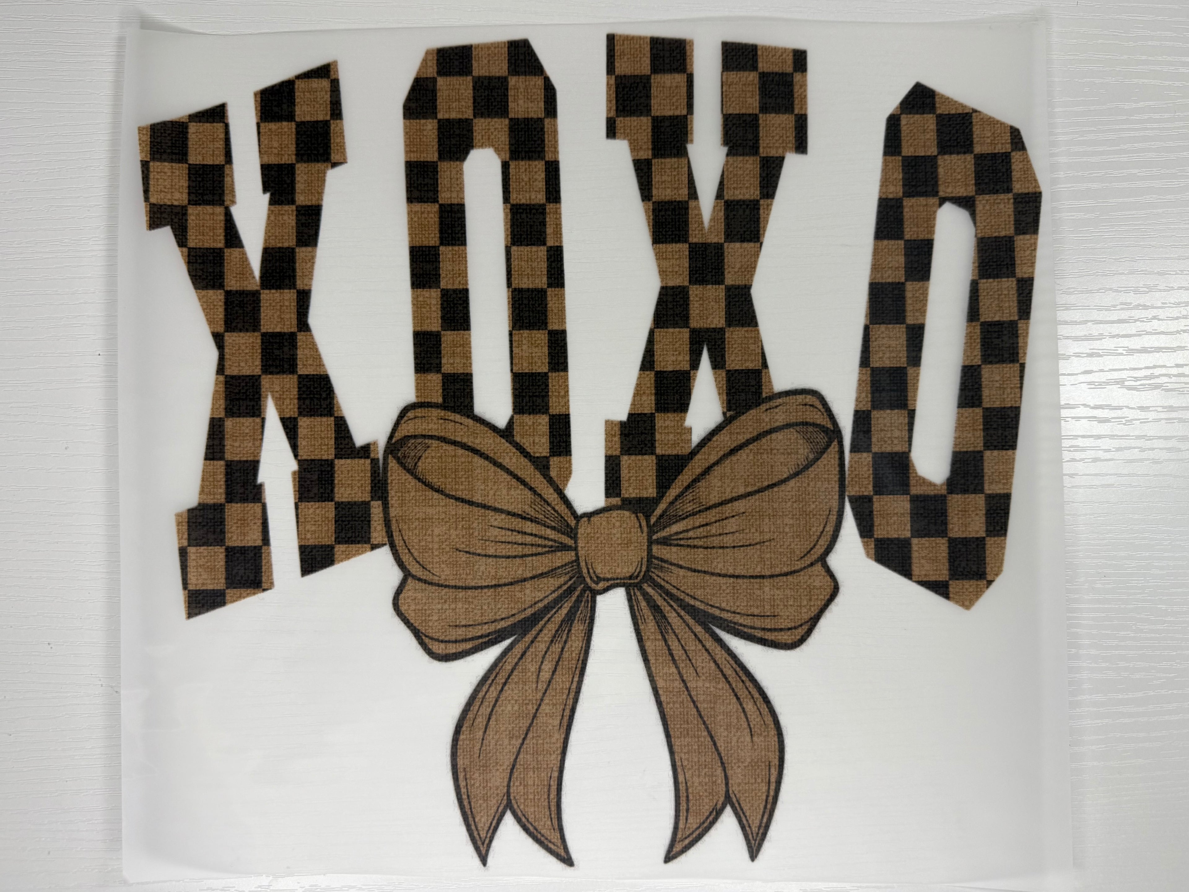 Checkered XOXO Transfer