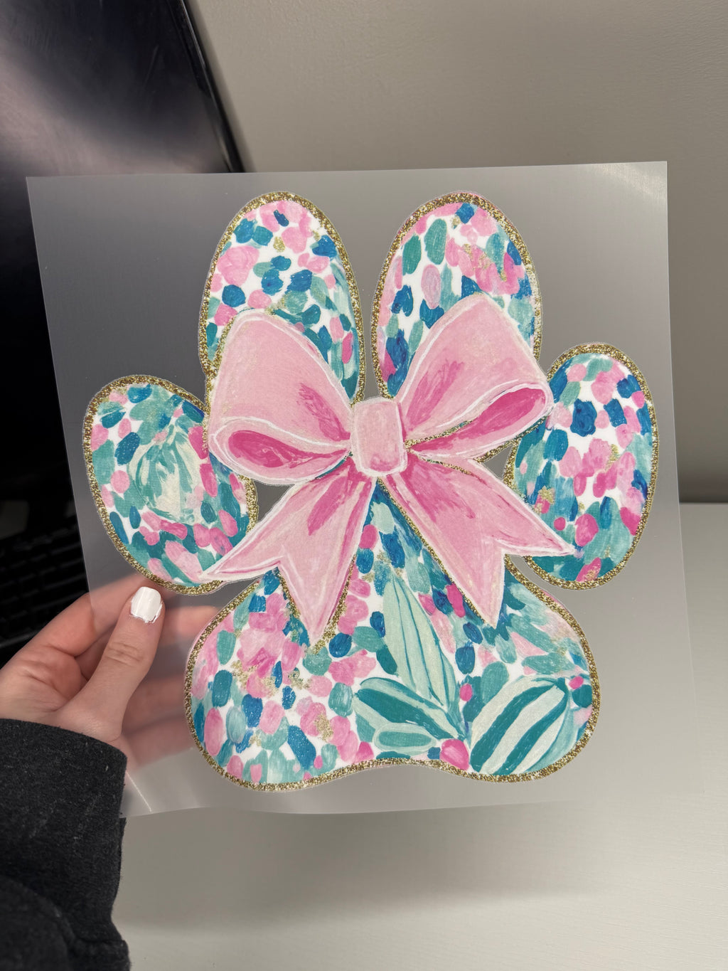 Waterbrush Paw Print Transfer