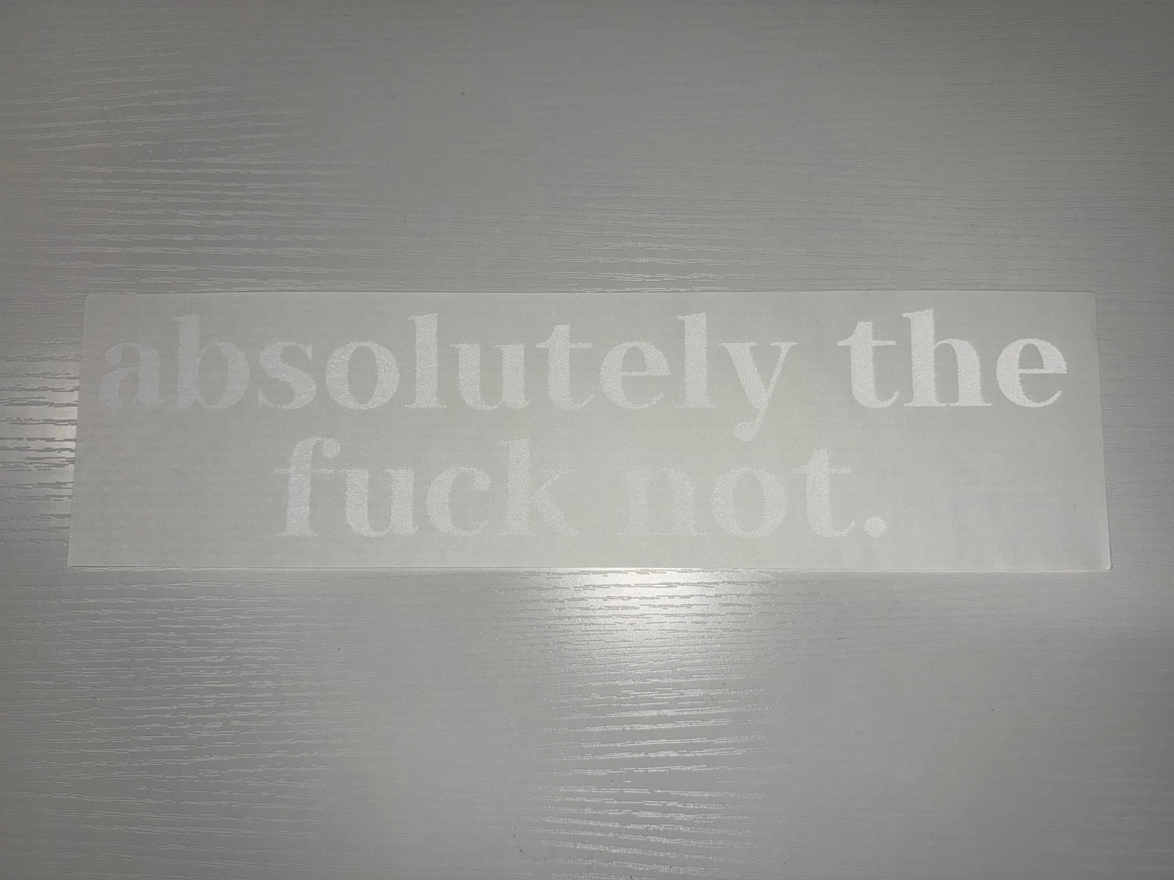 Absolutely tf not transfer