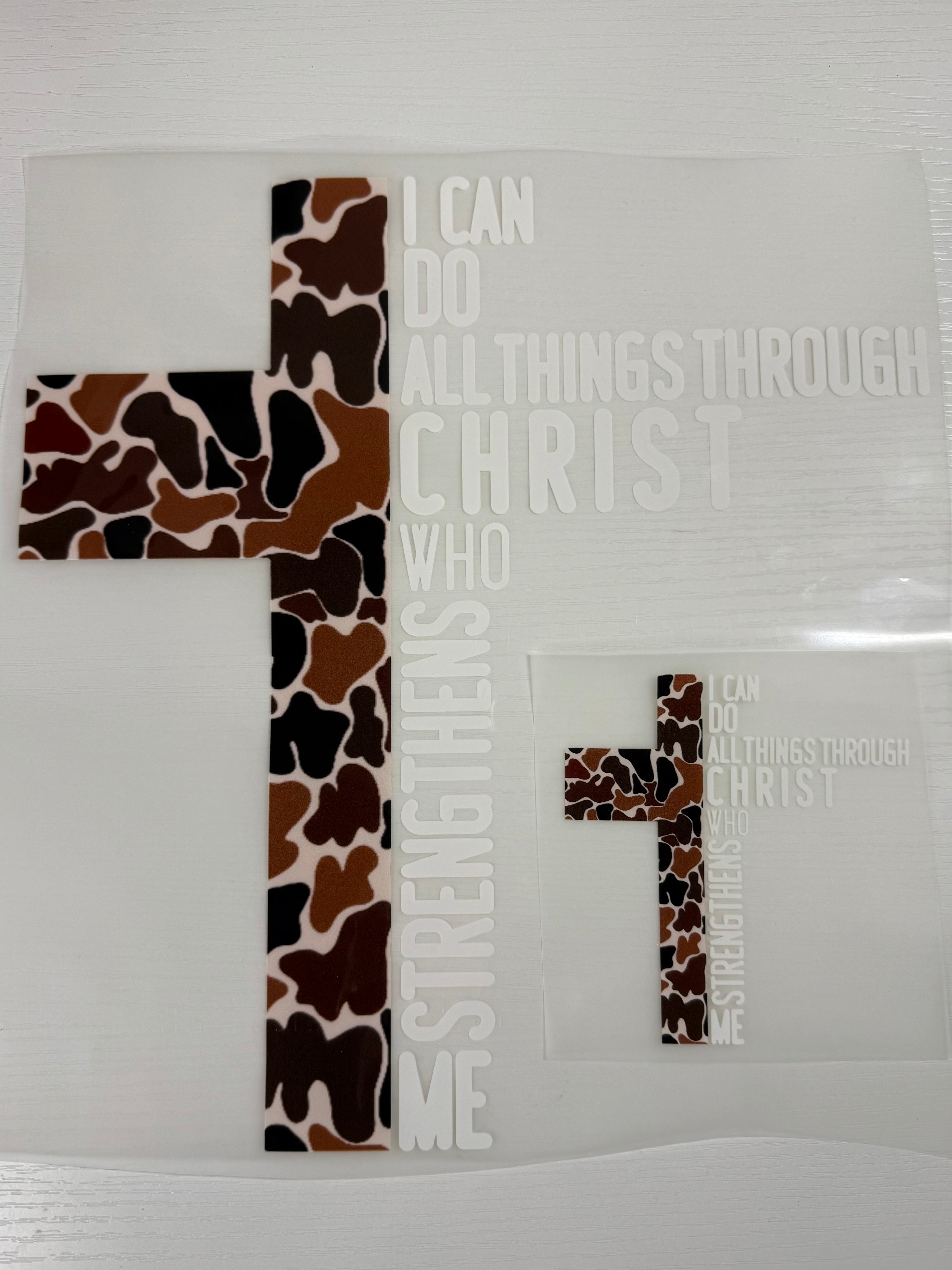 Camo Cross Transfer
