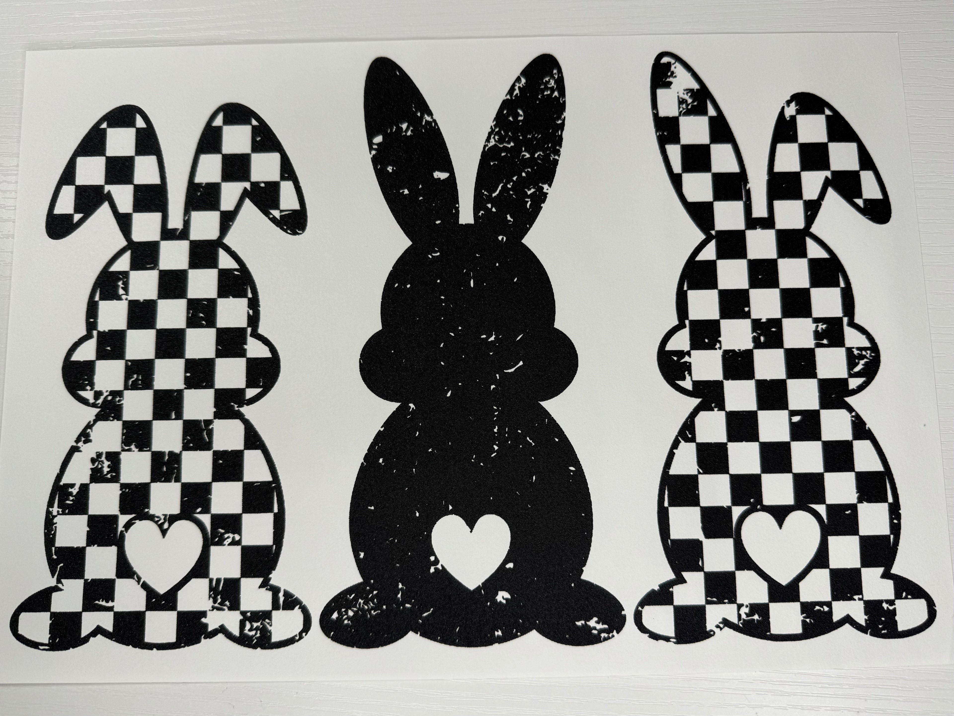 3 Easter Bunnies Screen Print