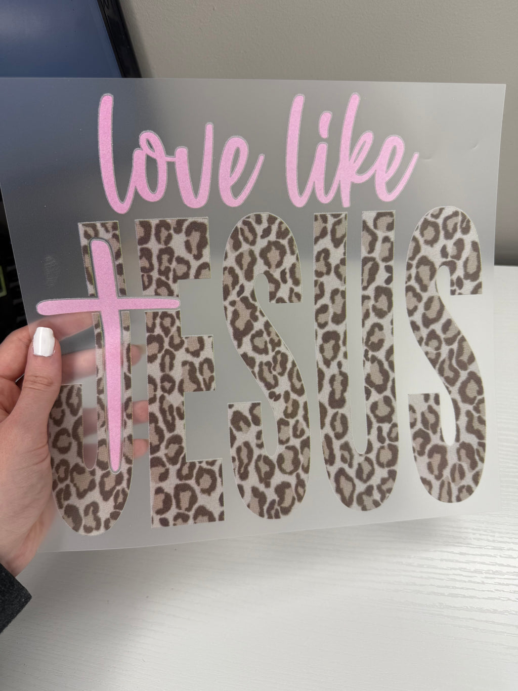 Love like jesus cheetah transfer