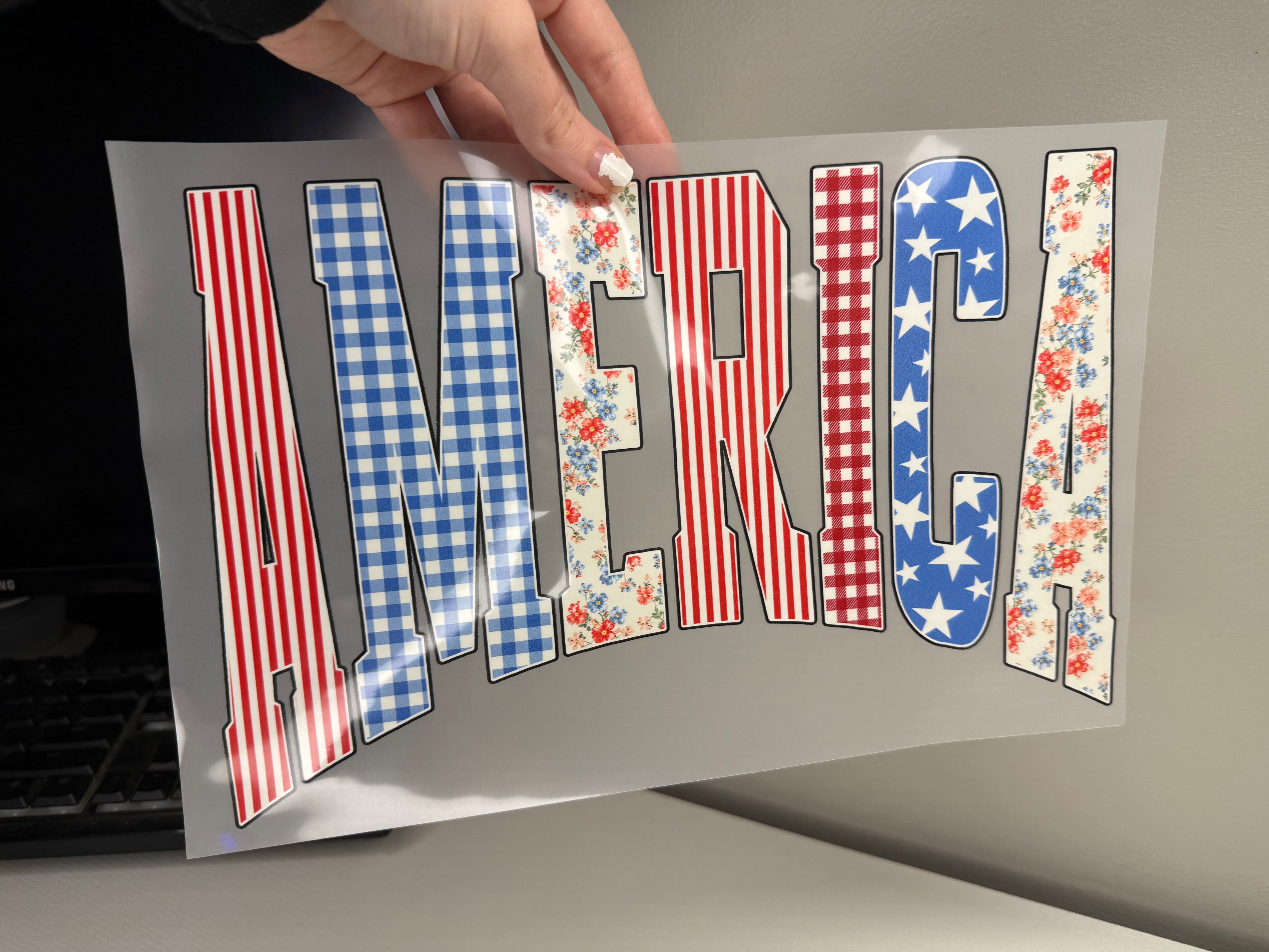 Floral america transfer