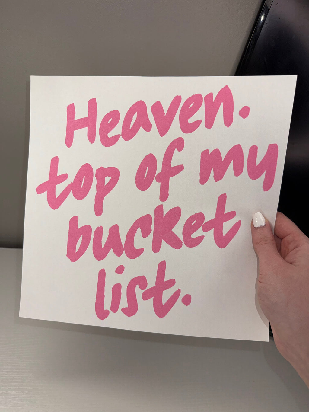 Heaven top of my bucket list transfer