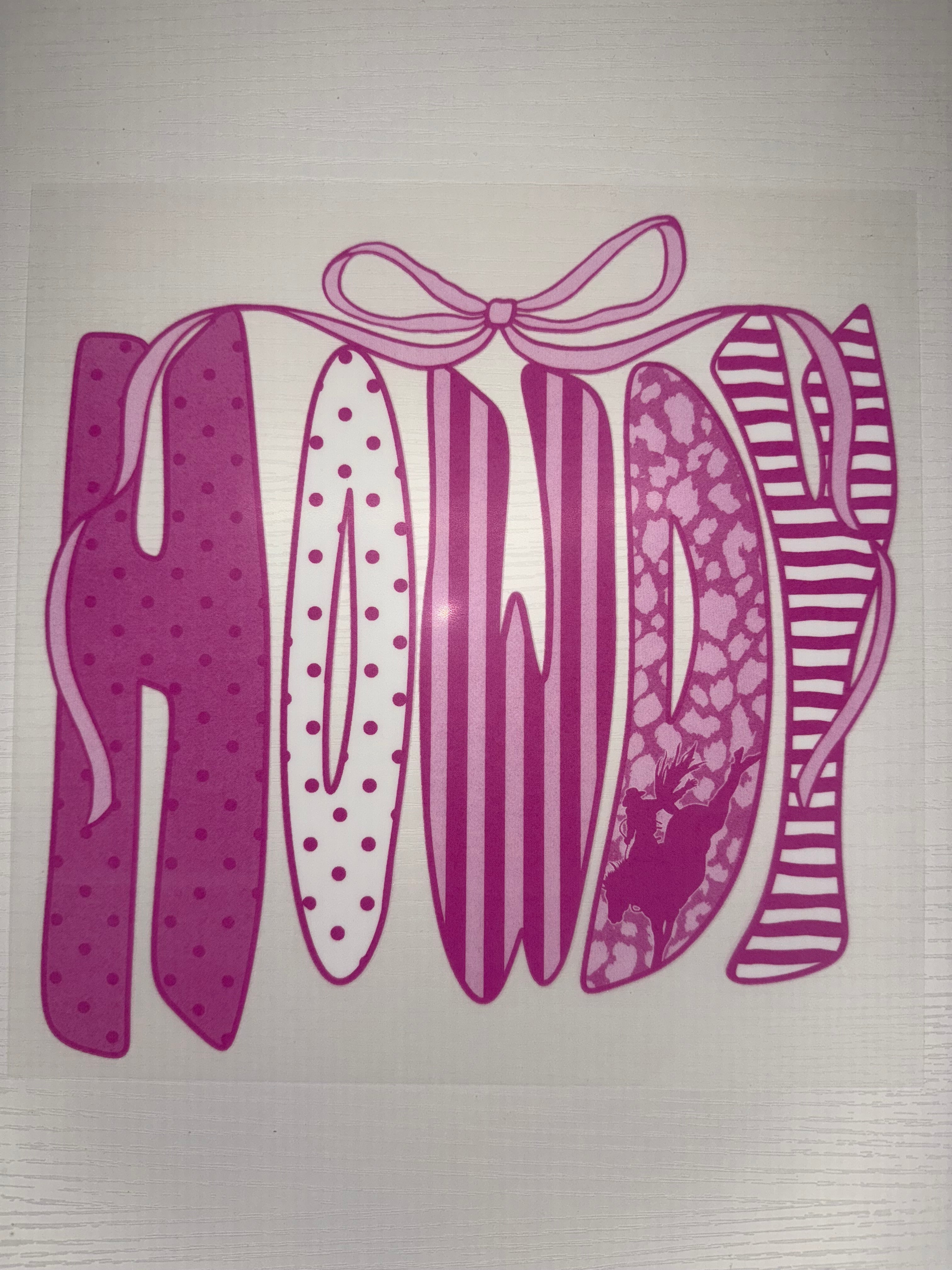 Pink howdy transfer