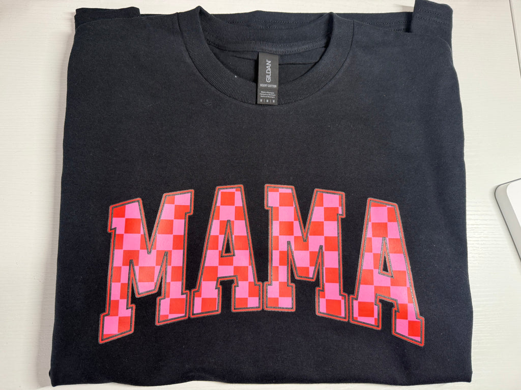 Pink Checker Mama T-Shirt