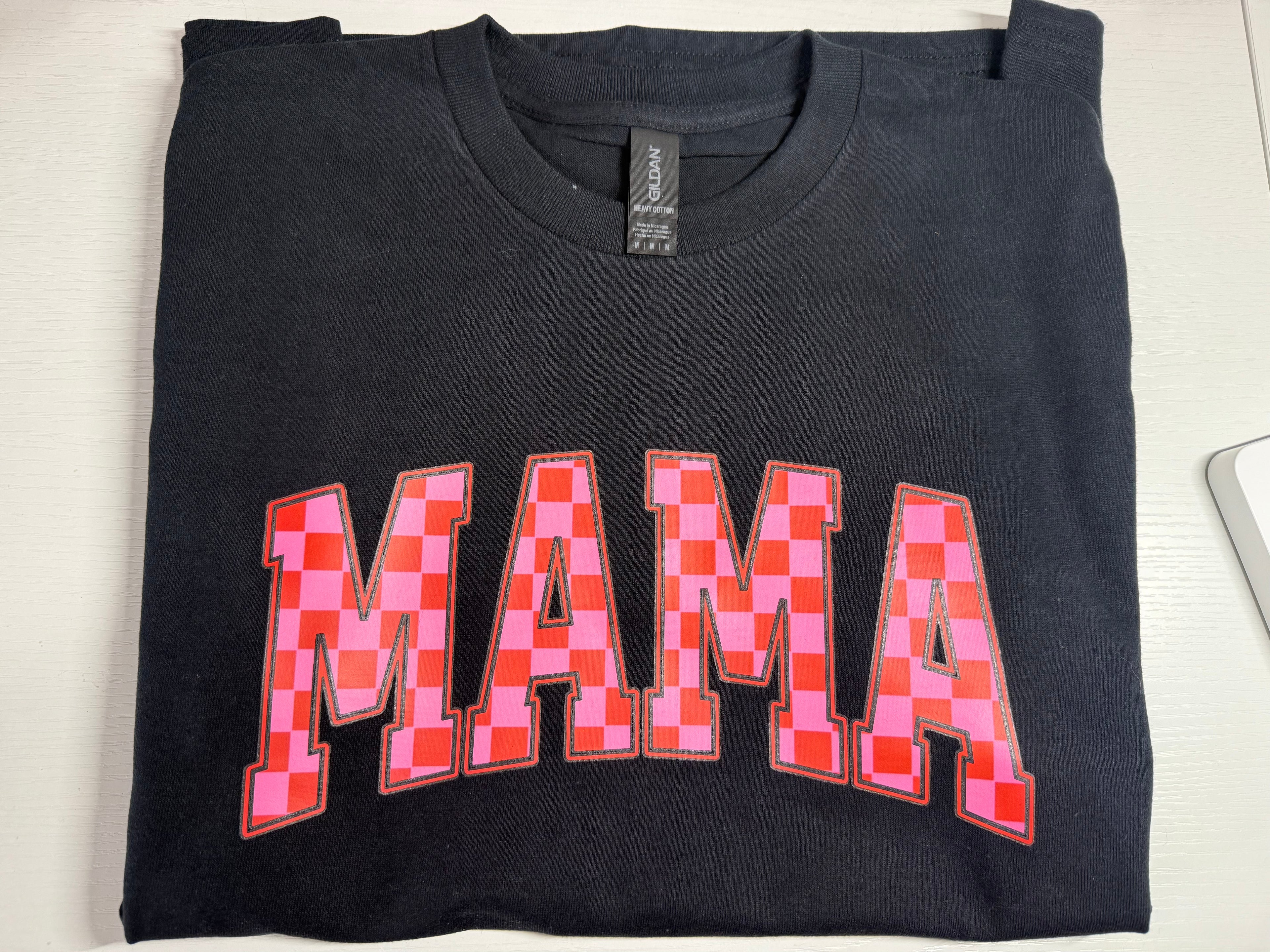 Pink Checker Mama T-Shirt