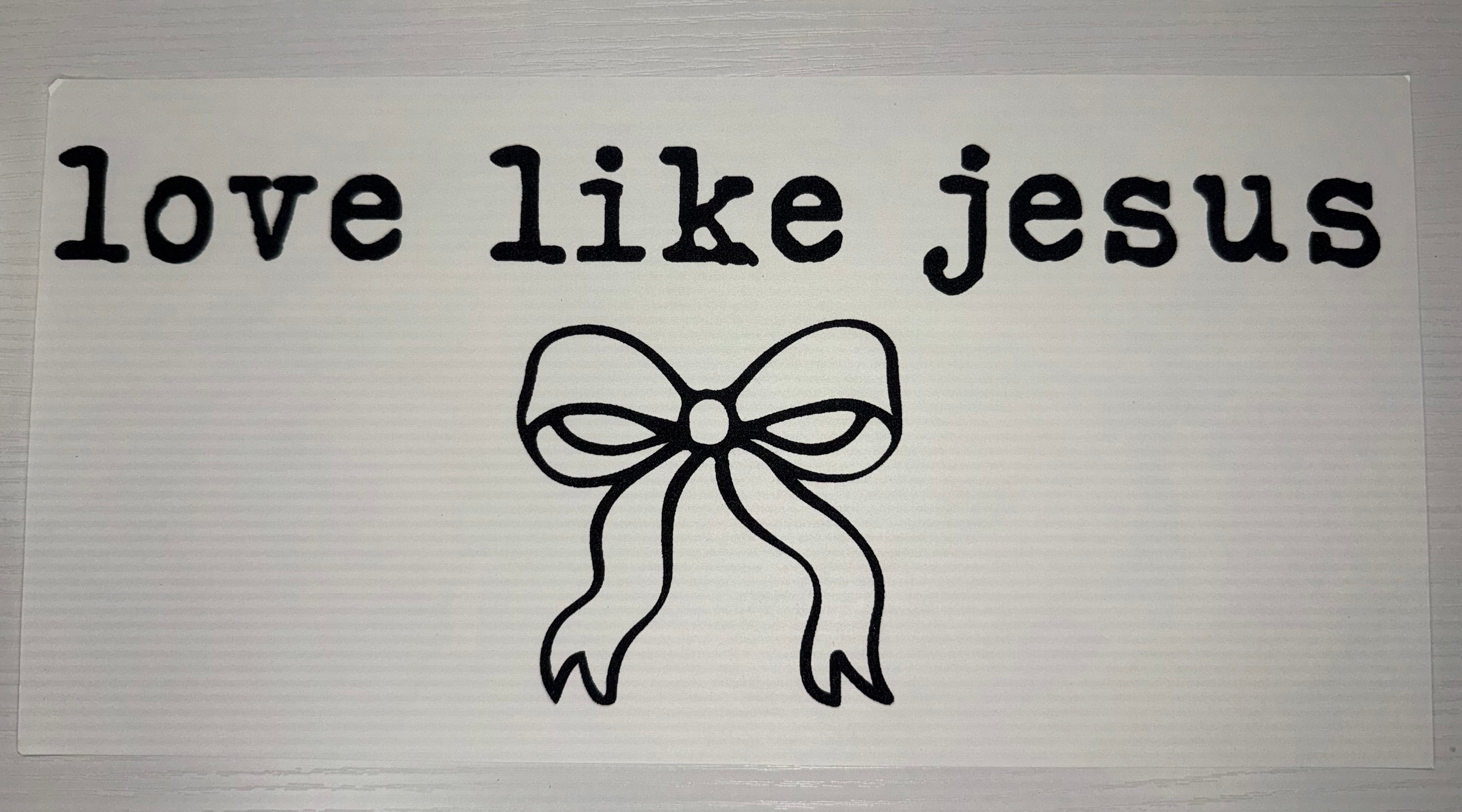 Love Like Jesus Transfer